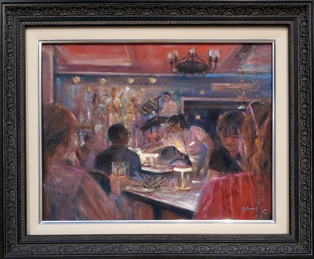 ふぅ神様のご飯「絵画」原画２L判サイズ 手軽に飾れてお部屋が豪華に○24K純金太陽運気赤富士山△がん