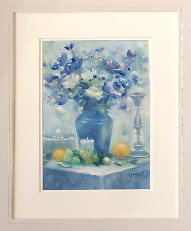 ☆杉原志由美☆「バラ」油絵　ミニサイズ　豪華額！ 送料無料】・志村好子「薔薇」（白）・油絵・F0