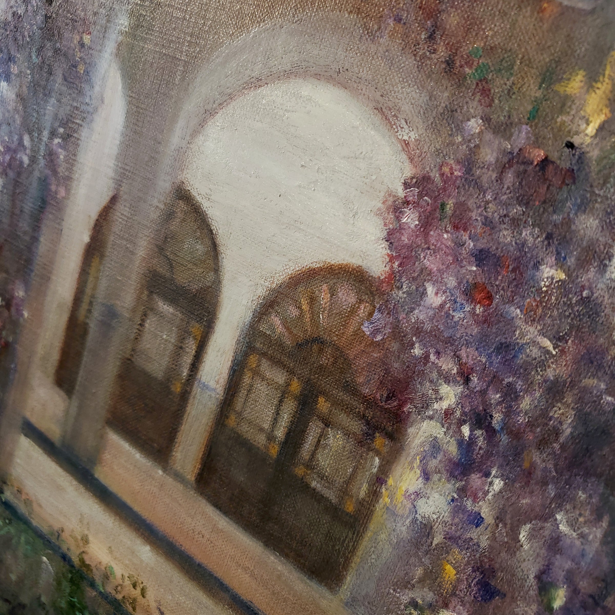 送料込み】絵画 ｢La Glycine｣ F8 額付 Yumi Kohnoura 神之浦由美 油彩